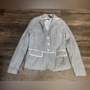 Liz Claiborne Monochrome Striped Blazer